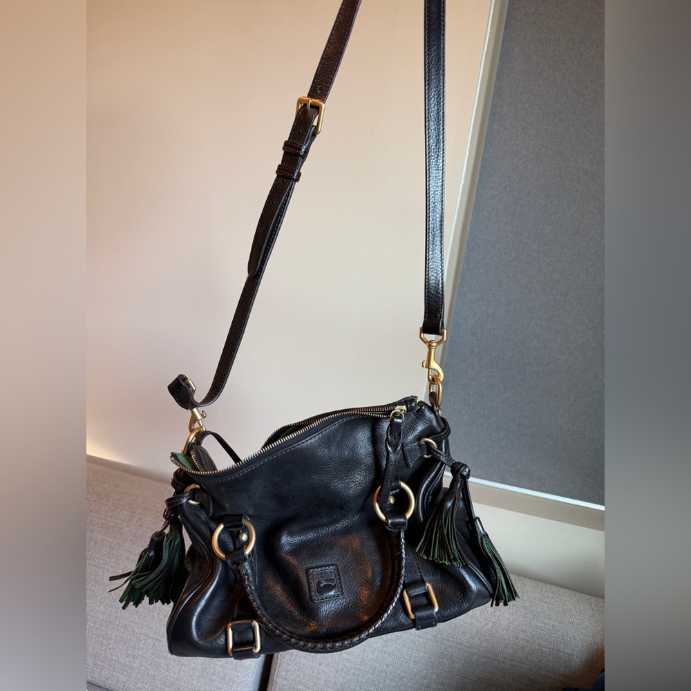 Dooney & Bourke Florentine Leather Satchel Black - Picture 10 of 12